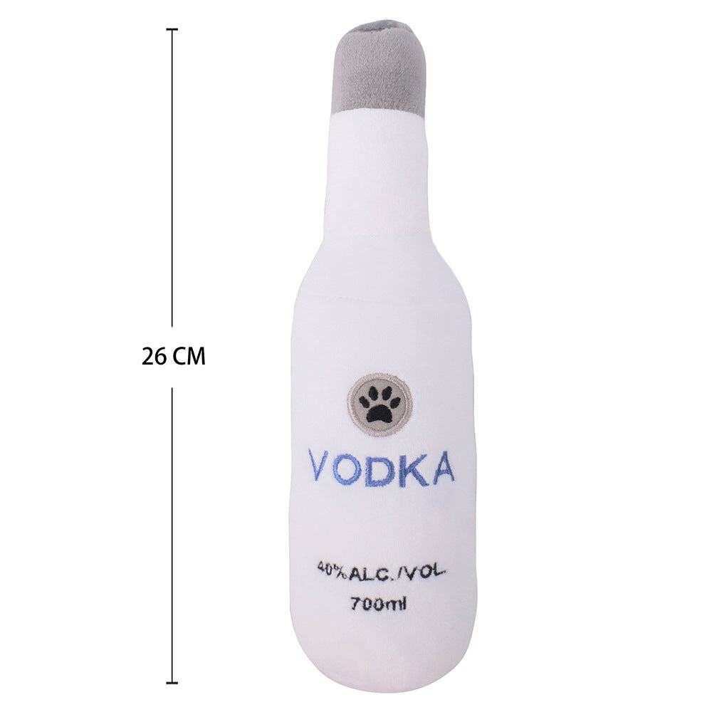 Alcohol dog plushie