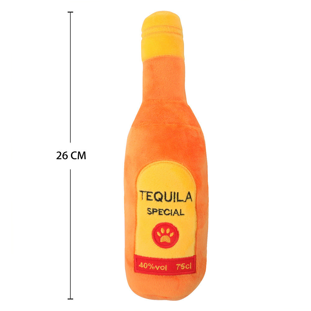 Alcohol dog plushie