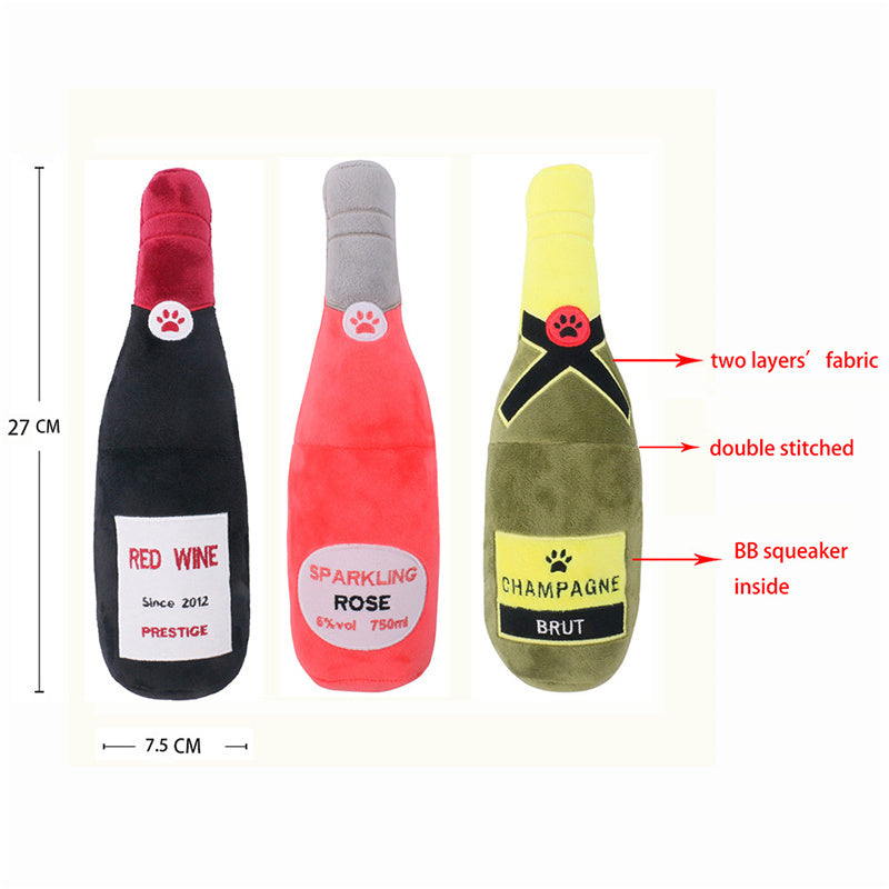 Alcohol dog plushie