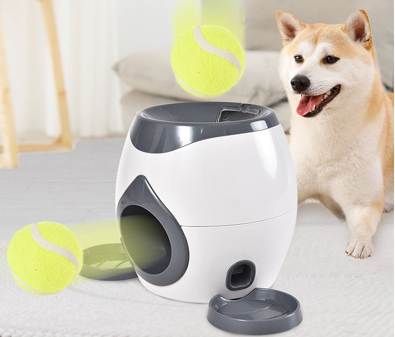 Tennis ball throwing device