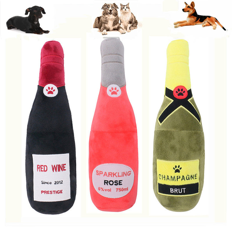 Alcohol dog plushie