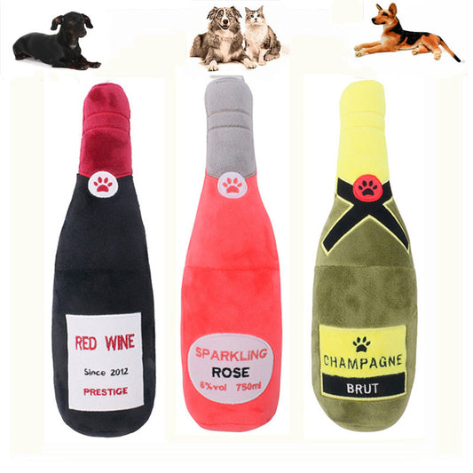 Alcohol dog plushie